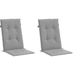 vidaXL Decoración-Cojín silla de jardín respaldo alto 2 uds tela 120x50x3 cm