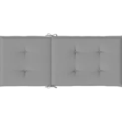 vidaXL Decoración-Cojín silla de jardín respaldo alto 2 uds tela 120x50x3 cm