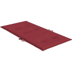 vidaXL Decoración-Cojín silla jardín respaldo bajo 2 uds tela Oxford rojo tinto