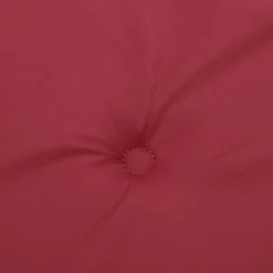 vidaXL Decoración-Cojín silla jardín respaldo bajo 2 uds tela Oxford rojo tinto