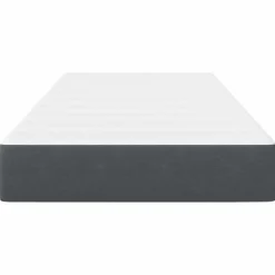 vidaXL Colchón de Cama con colchón Gris 80 x 200 cm tela Gris oscuro Discount