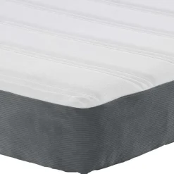 vidaXL Colchón de Cama con colchón Gris 80 x 200 cm tela Gris oscuro Discount