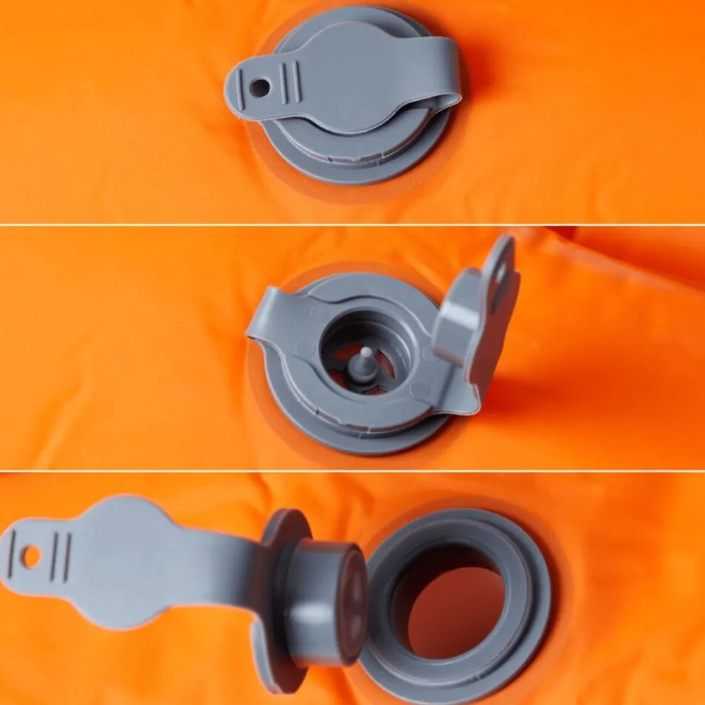 vidaXL Colchón de camping autoinflable con almohada 1 persona Naranja Outlet