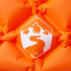 vidaXL Actividades Al Aire Libre-Colchón de camping inflable con almohada 1 persona naranja