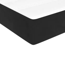 vidaXL Colchón de muelles ensacados firmeza media terciopelo 80x200x20 cm Negro