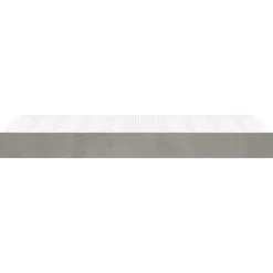 vidaXL Colchón de muelles ensacados firmeza media terciopelo 80x200x20 cm Gris claro Sale