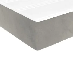 vidaXL Colchón de muelles ensacados firmeza media terciopelo 80x200x20 cm Gris claro Sale