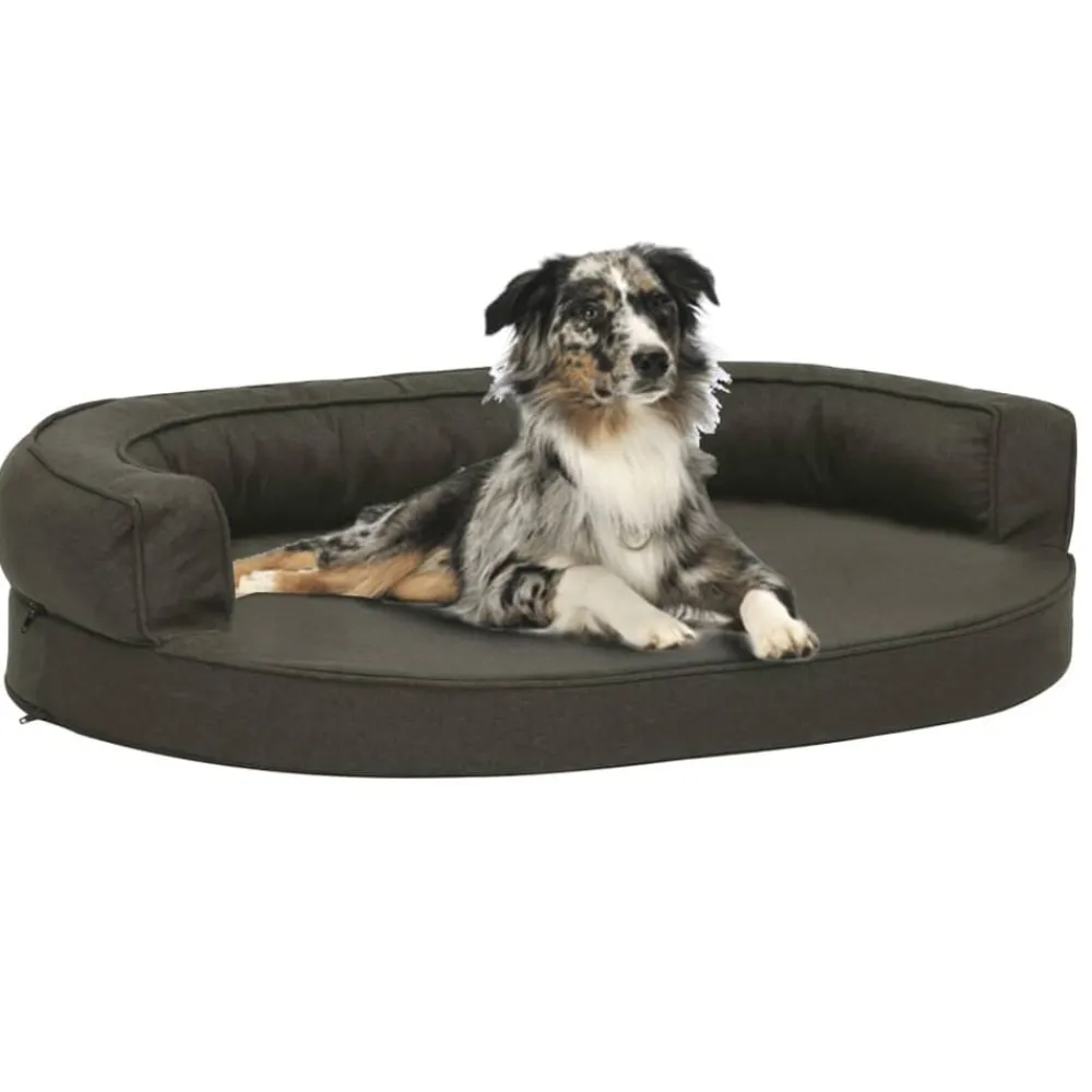 vidaXL Colchón para cama de perro ergonómico 75x53 cm Gris oscuro Clearance