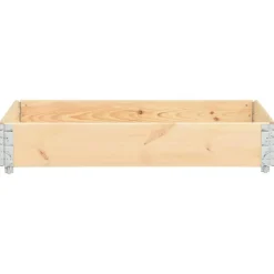 vidaXL Manipulación De Materiales-Collar de caja de pallet madera maciza de pino 80x120 cm