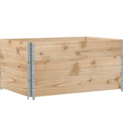 vidaXL Manipulación De Materiales-Collares de palets 3 unidades madera maciza de pino 120x80 cm