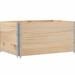 vidaXL Manipulación De Materiales-Collares de palets 3 unidades madera maciza de pino 120x80 cm