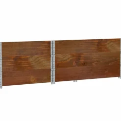 vidaXL Manipulación De Materiales-Collares de palets 3 uds madera maciza de pino marrón 120x80 cm