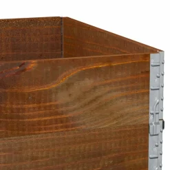 vidaXL Manipulación De Materiales-Collares de palets 3 uds madera maciza de pino marrón 120x80 cm