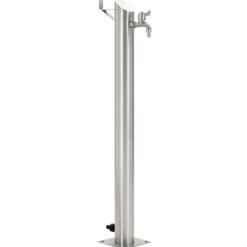 vidaXL Jardín-Columna de agua de jardín acero inoxidable redonda 95 cm