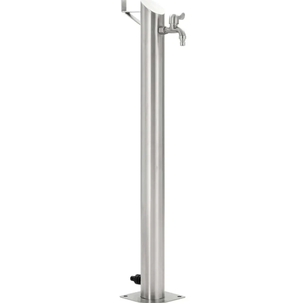 vidaXL Jardín-Columna de agua de jardín acero inoxidable redonda 95 cm