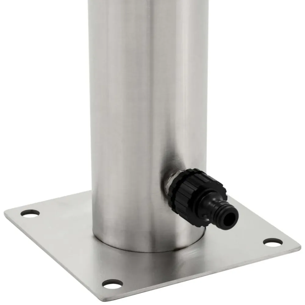 vidaXL Jardín-Columna de agua de jardín acero inoxidable redonda 95 cm