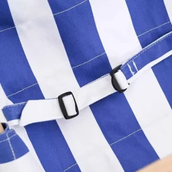 vidaXL Columpio de bebé con cinturón de seguridad algodón madera azul Discount