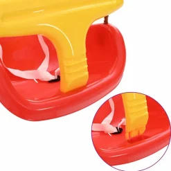 vidaXL Columpio infantil Rojo 36 x 43 x 42 cm Plástico Clearance