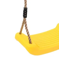 vidaXL Columpio para niños individual con cuerda ajustable Amarillo Hot