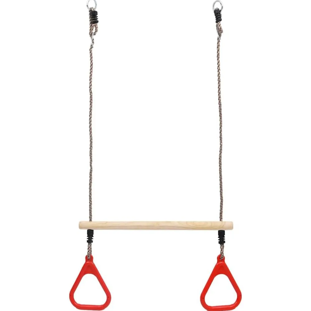 Niños vidaXL Juguetes Y Actividades Para Bebés-Columpio trapecio con anillas
