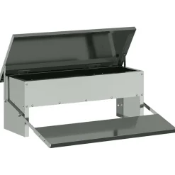 vidaXL Comedero de Pedal para Pollos 48,5 x 39,5 x 19 cm Plateado Online