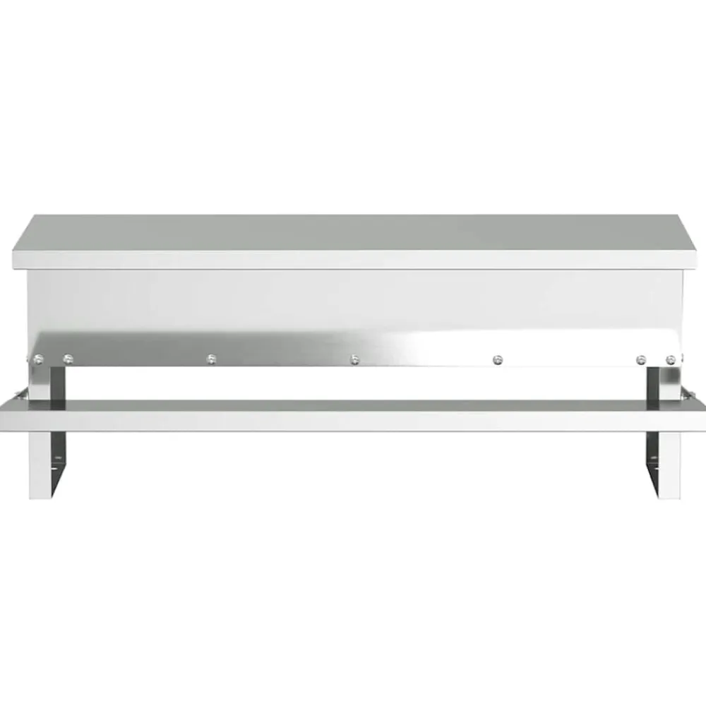 vidaXL Comedero de Pedal para Pollos 48,5 x 39,5 x 19 cm Plateado Online