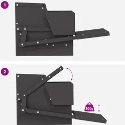 vidaXL Comedero de Pedal para Pollos 50 x 40 x 29 cm Negro Online