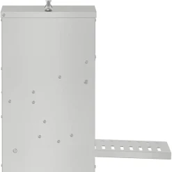 vidaXL Productos Para Mascotas-Comedero de Pedal para Pollos Plateado 25 x 42 x 40 cm