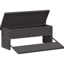 vidaXL Comedero de Pedal para Pollos 48,5 x 39,5 x 19 cm Negro Online