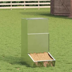vidaXL Productos Para Mascotas-Comedero para Cerdo Plateado 55 x 38 x 76 cm