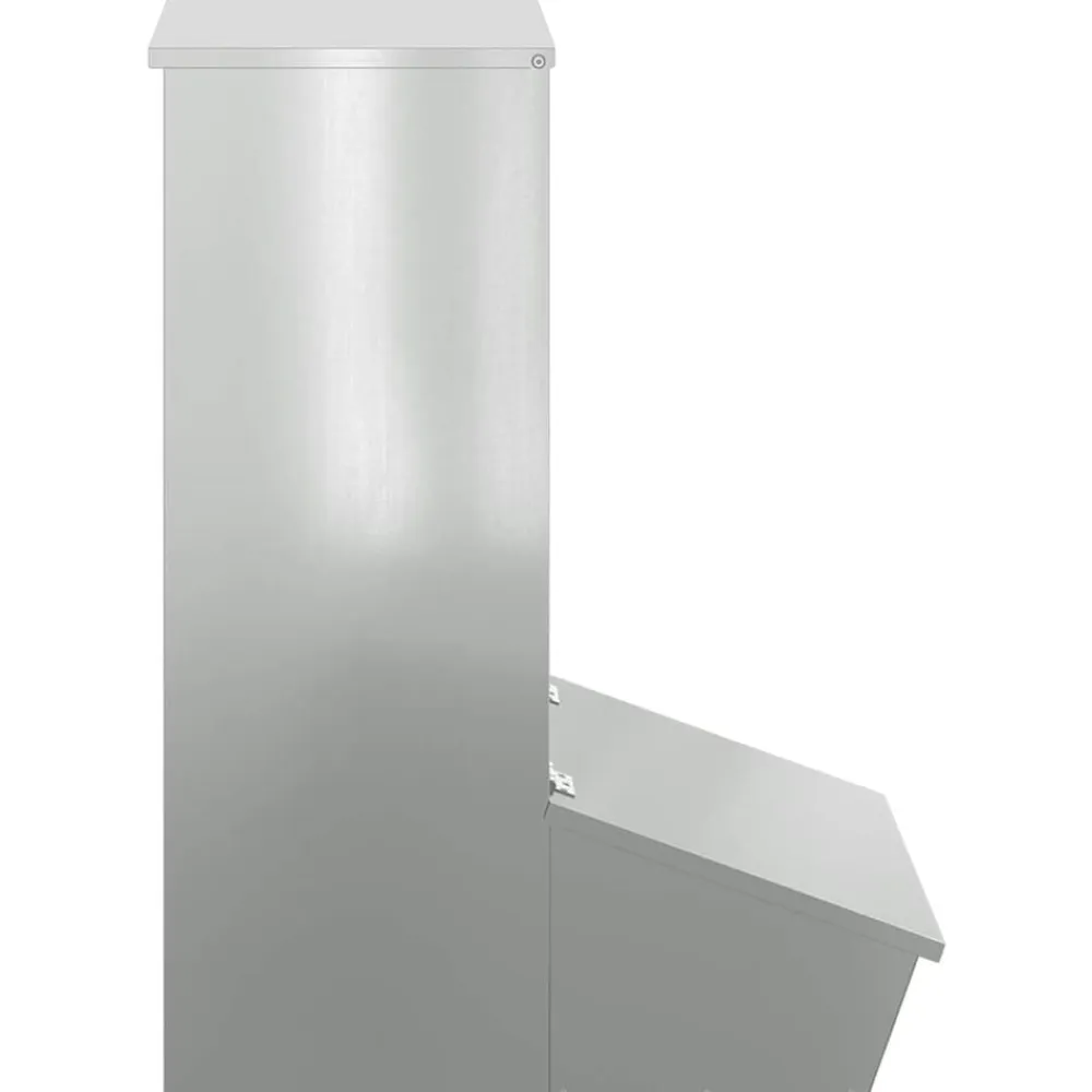 vidaXL Productos Para Mascotas-Comedero para Cerdo Plateado 55 x 38 x 76 cm