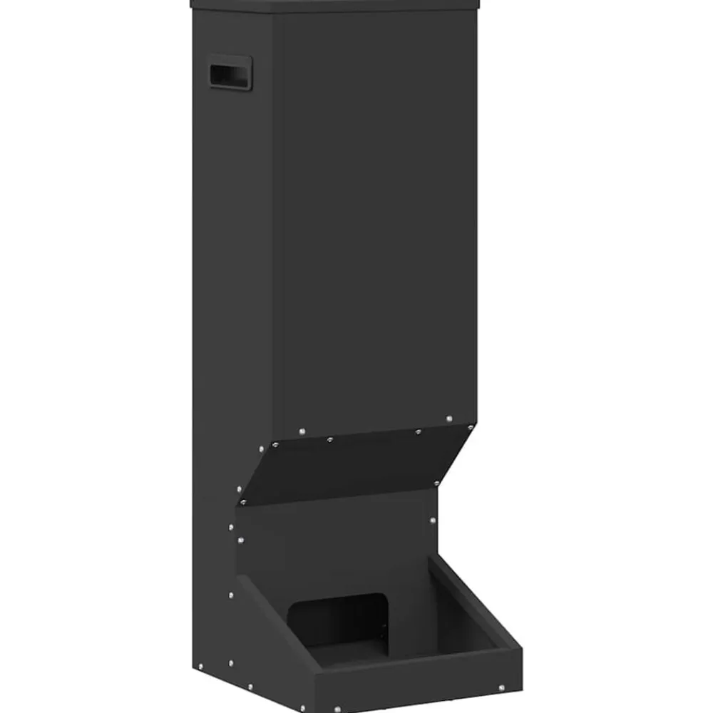vidaXL Comedero para ciervos 28 x 30 x 80 cm Negro Discount