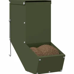 vidaXL Comedero para Conejos 12,5 x 26 x 28,5 cm Verde oliva Clearance