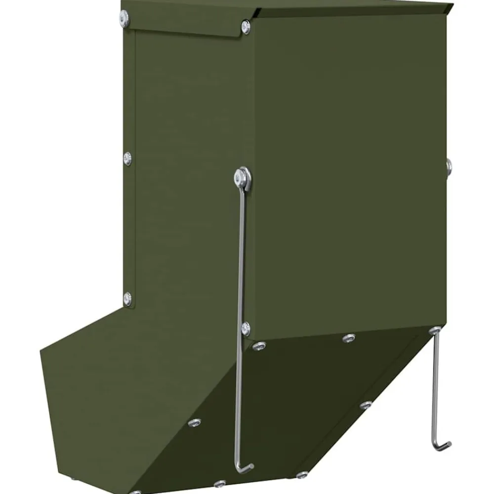 vidaXL Comedero para Conejos 12,5 x 26 x 28,5 cm Verde oliva Clearance