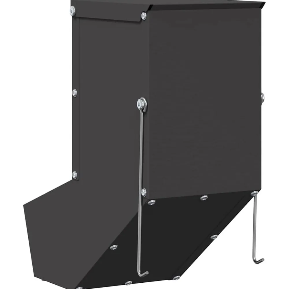 vidaXL Comedero para Conejos 12,5 x 26 x 28,5 cm Negro Hot
