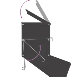 vidaXL Comedero para Conejos 12,5 x 26 x 28,5 cm Negro Hot