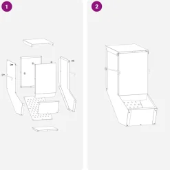 vidaXL Comedero para Conejos Plateado 12,5 x 26 x 28,5 cm Acero galvanizado Sale