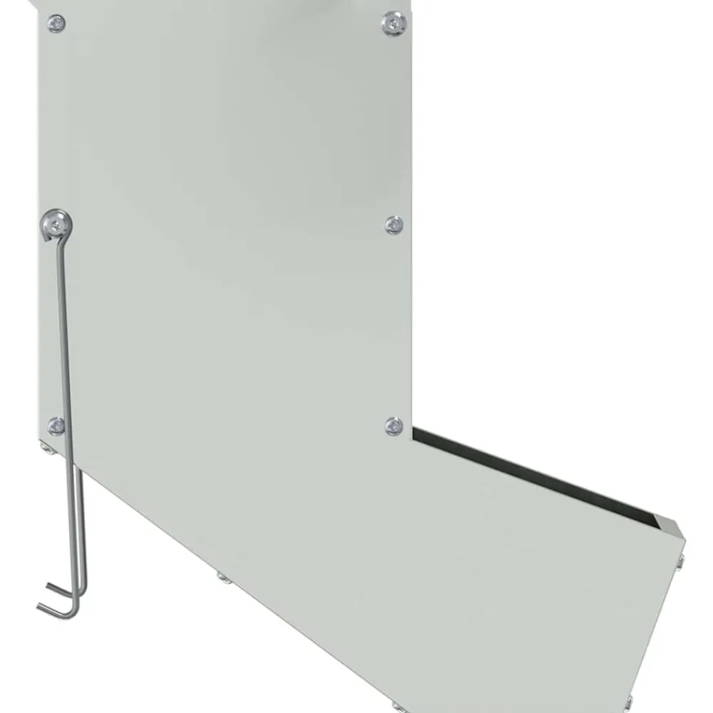 vidaXL Comedero para Conejos Plateado 12,5 x 26 x 28,5 cm Acero galvanizado Sale