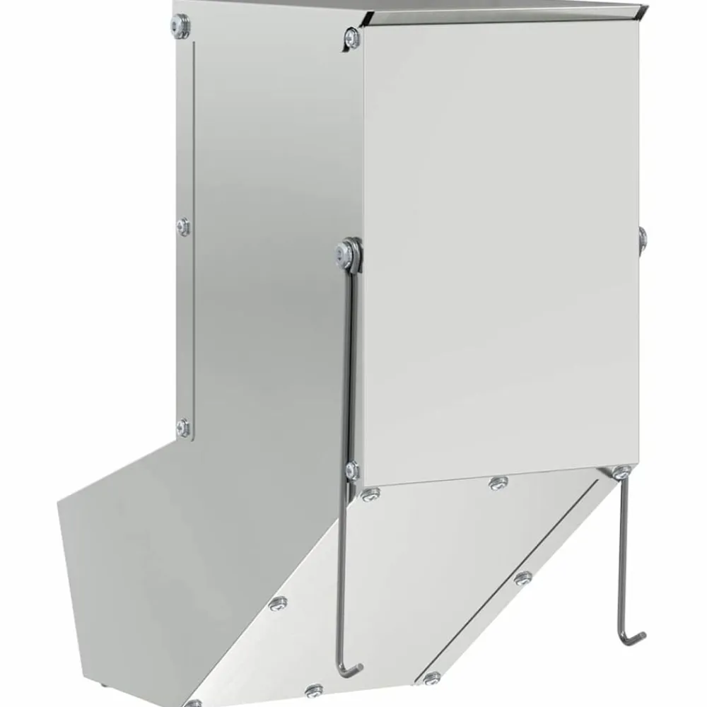 vidaXL Comedero para Conejos Plateado 12,5 x 26 x 28,5 cm Acero galvanizado Sale