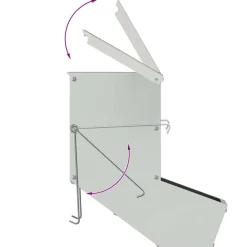 vidaXL Comedero para Conejos Plateado 12,5 x 26 x 28,5 cm Acero galvanizado Sale