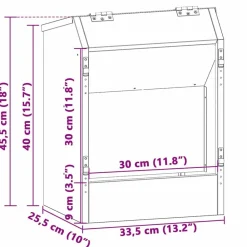 vidaXL Comedero para Conejos 64.5 x 25.5 x 45.5 cm Verde oliva