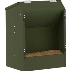 vidaXL Comedero para Conejos 64.5 x 25.5 x 45.5 cm Verde oliva