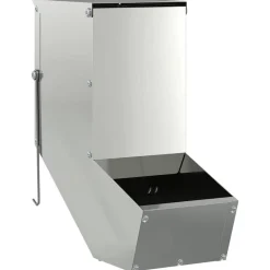 vidaXL Comedero para Conejos Plateado 12,5 x 26 x 28,5 cm Acero galvanizado Clearance