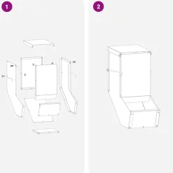vidaXL Comedero para Conejos Plateado 12,5 x 26 x 28,5 cm Acero galvanizado Clearance
