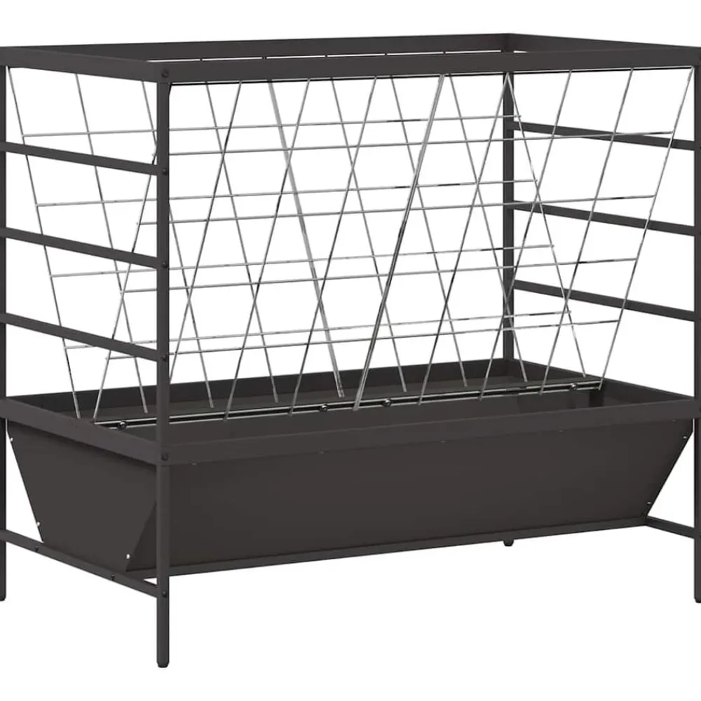 vidaXL Comedero para Ganado 100 x 60 x 90 cm Negro Clearance