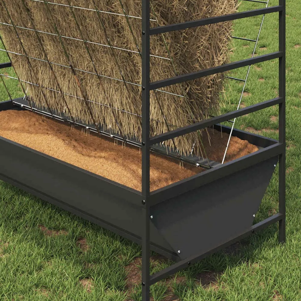vidaXL Comedero para Ganado 100 x 60 x 90 cm Negro Clearance