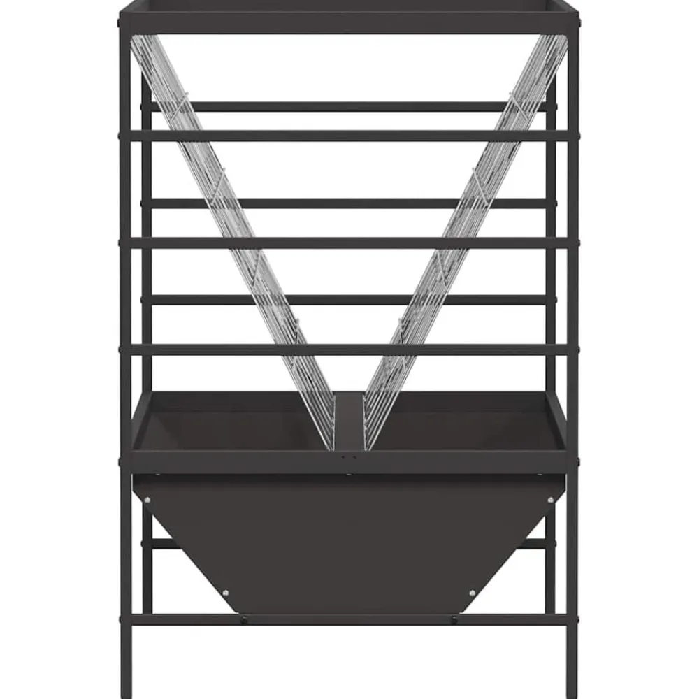 vidaXL Comedero para Ganado 100 x 60 x 90 cm Negro Clearance