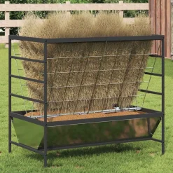 vidaXL Comedero para Ganado Plateado 100 x 60 x 90 cm Acero galvanizado Hot