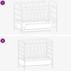 vidaXL Comedero para Ganado Plateado 100 x 60 x 90 cm Acero galvanizado Hot