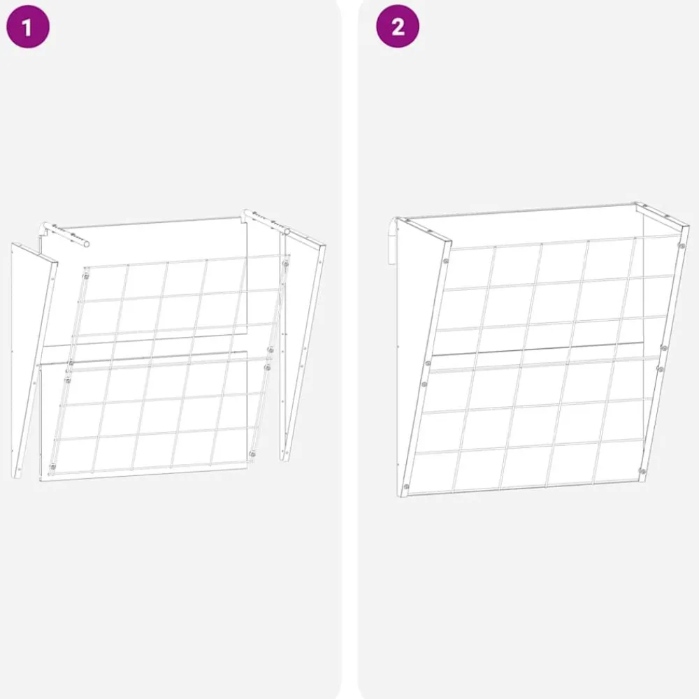 vidaXL Comedero para Heno Colgante Plateado 61 x 33 x 66 cm Acero galvanizado Discount